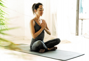 Woman practicing mindful movement